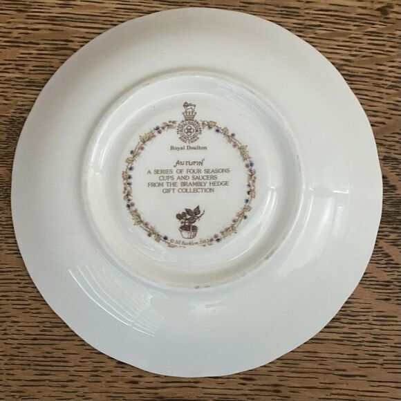 1983 Royal Doulton Brambly Hedge “Autumn” Tea Cup & Saucer Set Collectible - Picture 12 of 13